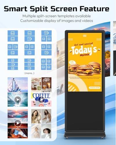 65-inch Digital Signage Display, 4K 2160P LCD Screen Kiosk Signs - Image 3