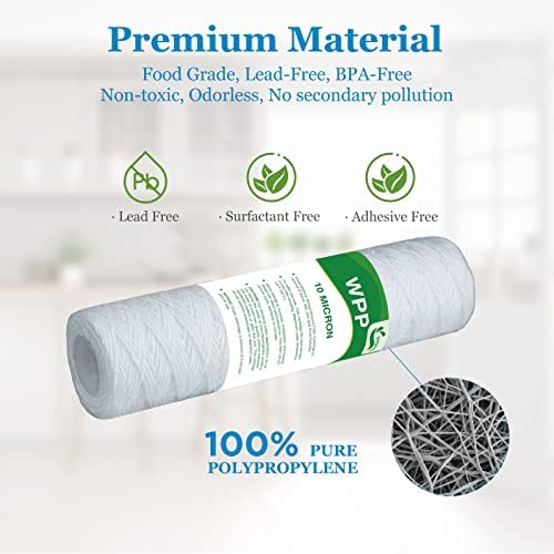 10 Micron String Wound Whole House Water Filter 10" x 2.5", 6-Pack - Image 4