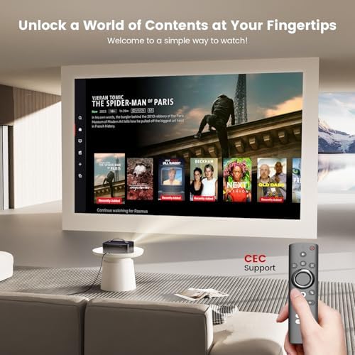 ONOAYO Outdoor-Projector-4K with E-Focus, Dolby Audio, Built-in Apps, Black - Image 3