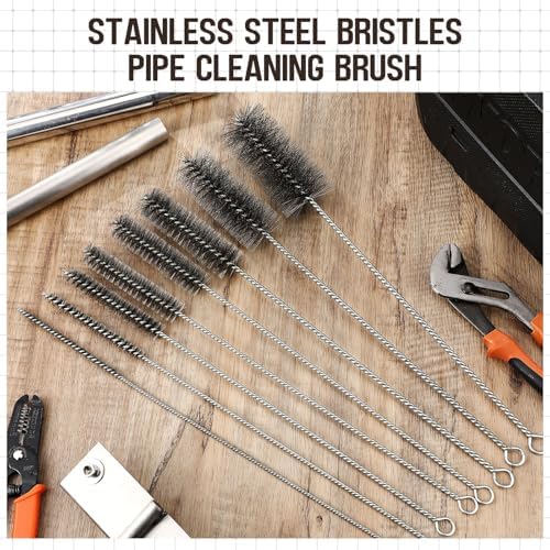 Baderke 16 Inch Long Wire Pipe Brush Tube Cleaning Brush,Stainless Steel - Image 4