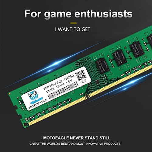 【DDR3 RAM 32GB】 32GB (4X8GB) PC3-12800U DDR3-1600 UDIMM 2Rx8 DIMM RAM DDR3 8GB 1600MHz SDRAM 240-Pin 1.5V CL11 Non-ECC Desktop PC Memory Kit - Image 3