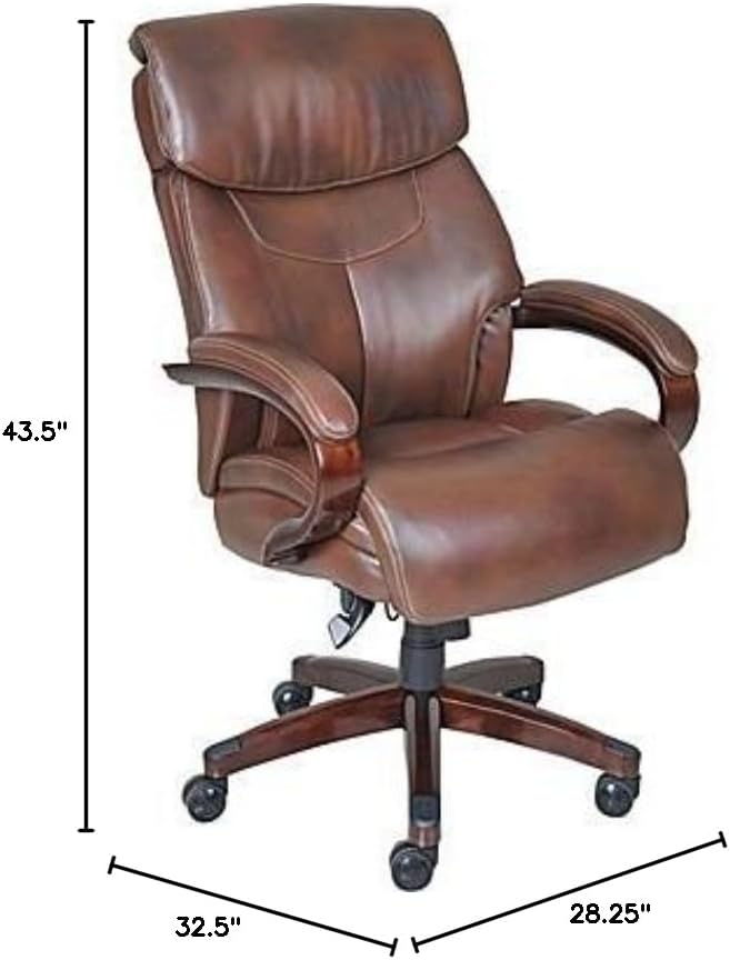 La-Z-Boy Bradley Bonded Leather Executive Chair (Roasted Chestnut) - Image 3