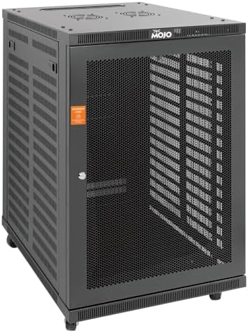 Tecmojo 18U Wall Mount Rack,18U Rack 23.6 Inch Depth,Hold Up to 176 Lbs,Server Rack with Casters,Enclosed Network Cabinet for 19 Inch Network,Server and AV Gear,Mesh Door(Elite Collection) by Tecmojo