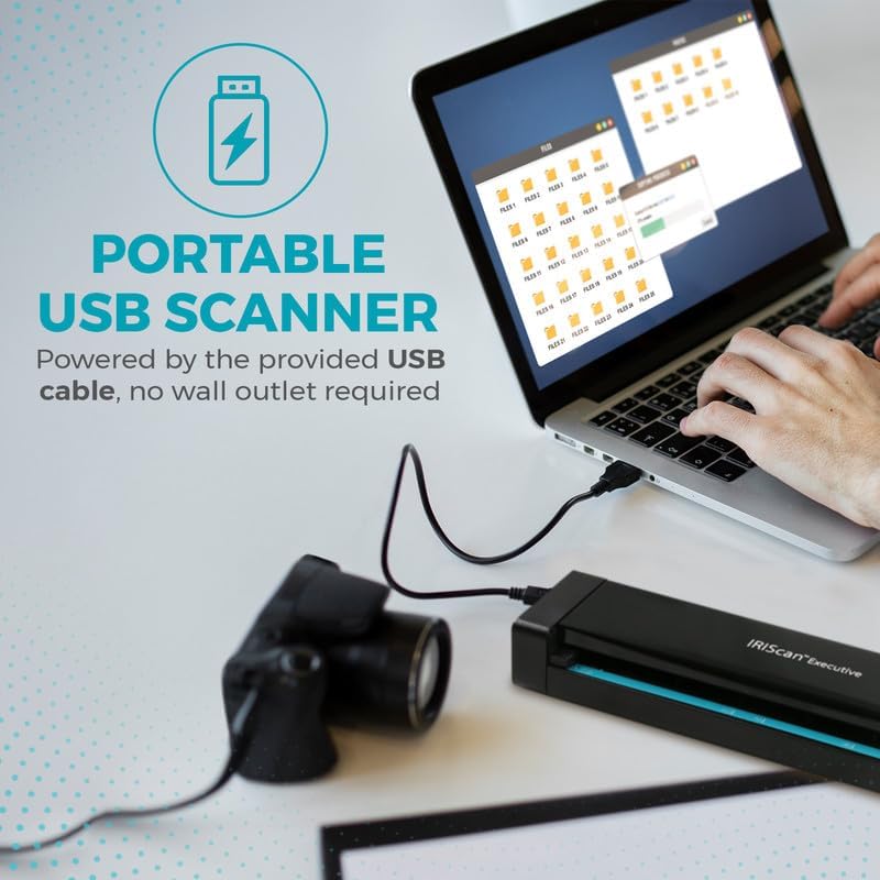 IRIScan Executive 4 Pro Black Portable Duplex Scanner, 8 PPM USB Document and Receipt Scanner for Windows, Readiris PDF Included - Image 4