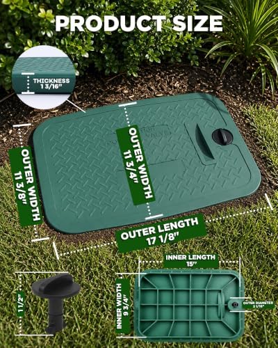 12''x 17'' Sprinkler Valve Box Cover, Irrigation Valve Box with Plug, Snap-On Locking Design, Valve Box Cover for Irrigation Valve Boxes, Water Meter Covers, and Inlet Valves - Image 3