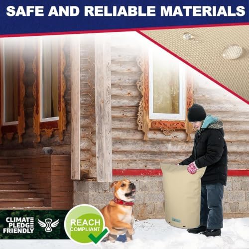 Insulated Backflow Preventer Pipe Pouch, 20W x 26H in, Khaki - Image 6