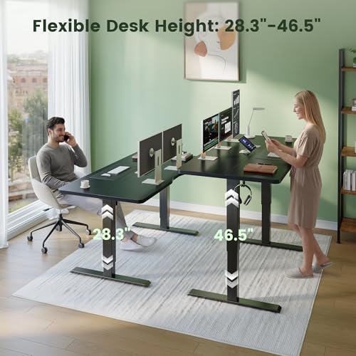 CubiCubi 55 x 24 Electric Standing Desk, Height Adjustable, Black - Image 4