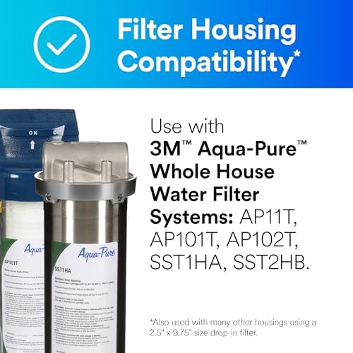 3M Aqua-Pure AP100 Series Whole House Water Filter Drop-in Cartridge, AP110 - Image 2