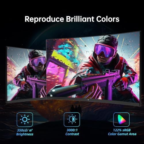 KTC 32 Inch Curved Gaming Monitor, FHD 1080P 165Hz 1500R Monitor, H32S17C - Image 6