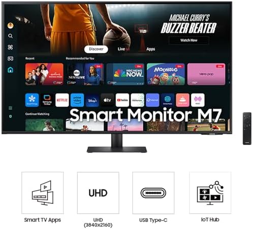 Samsung LS43DM702U 43" Smart Monitor M7 (M70D) 4K UHD with Streaming TV, Speakers and USB-C Bundle with Tech Smart USA Editing Software Bundle + 2 Year CPS Enhanced Protection Pack - Image 5