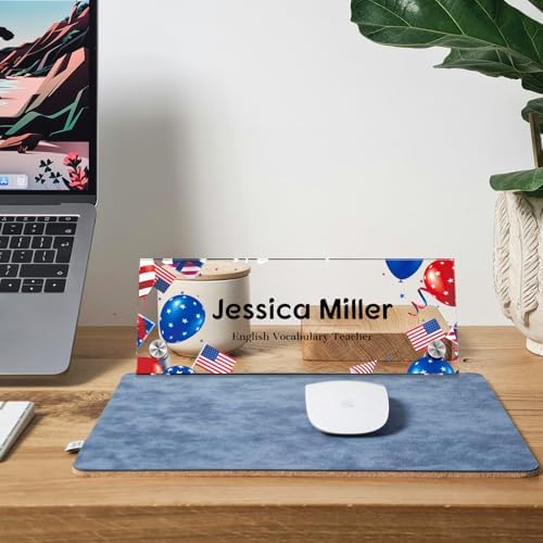 Personalized Acrylic Office Desk Name Plate with Standoff Barrels - Image 2