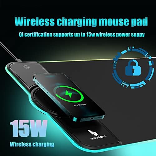 Gaming Mouse Pad,Wireless Mouse Pad Charging,15W Fast Charging - Image 5