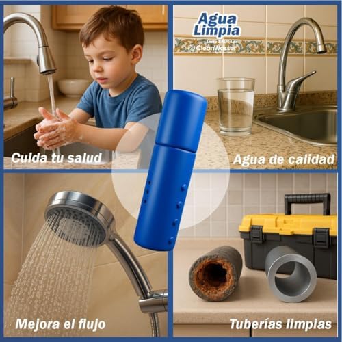 Anti-Tartar for Bathtubs and Cisterns, Removes Pipe Tartar, Prevents Tartar Formation in Faucets and Showers, CleanWasser Clean Water Cartridge for 1,100 Liters - Image 6