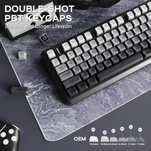 Free wolf M75 Wireless Gaming Keyboard Mechanical Feel Membrane - Moonlit - Image 7