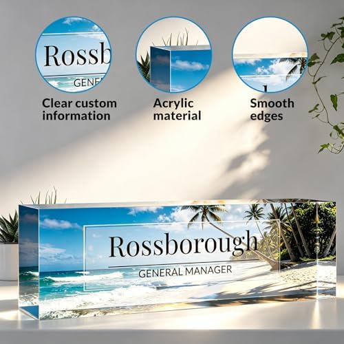 Custom Name Plate for Desk, Desk Name Plate Personalized, Acrylic Desktop Ornament, Stylish Office Decor, Appreciation Present for Boss, Social Worker, Teacher, Nurse, Employee - Image 5