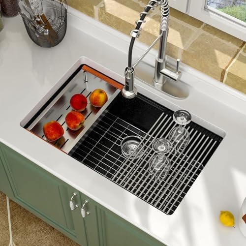 Logmey 30 Inch Black Granite Composite Sink - Image 3