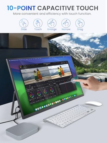 UPERFECT 22" 2K Touchscreen Portable Monitor, 100% DCI-P3 Gaming Monitor - Image 3