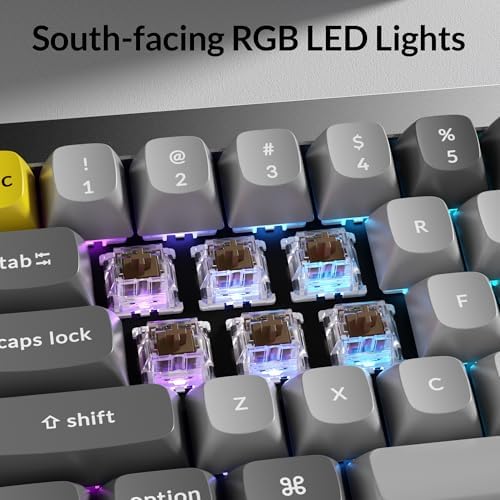 Keychron Q4 Wired Custom Mechanical Keyboard, 60% Layout QMK/VIA Programmable Macro with Hot-swappable Gateron G Pro Brown Switch Double Gasket Compatible with Mac Windows Linux - Grey - Image 4