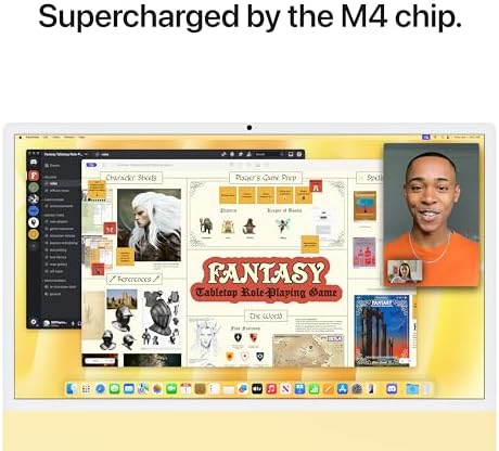 Apple 2024 iMac All-in-One Desktop Computer with M4 chip with 10-core CPU and 10-core GPU: Built for Apple Intelligence, 24-inch Retina Display, 16GB Unified Memory, 256GB SSD Storage; Yellow - Image 4