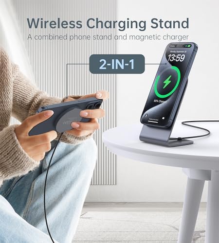 Magnetic Wireless Charger Stand + Charging Pad for iPhone Duo/18-12 Series - Image 2