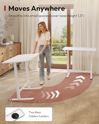 SANODESK 32''x20'' Gas-Spring Lifting Mobile One-Piece Standing Desk - Image 5