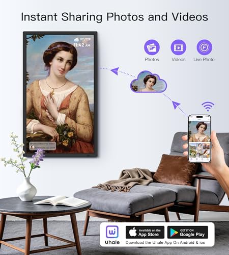 Uhale 32" Large Digital Picture Frame 64GB Photo Frame WiFi Remote Control - Image 2