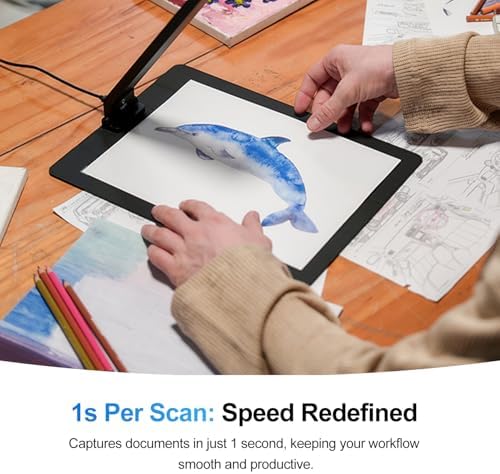 JOYUSING Scanpad100 Pro 16MP Portable Document Scanner, USB Document Camera, 1s Per Scan, OCR Text Recognition, AI Enhancement, Capture Size A4, Folds to Go, Support Win & Mac (Not for Books) - Image 3