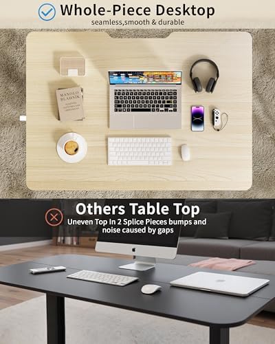 Okin Small Electric Standing Desk, 36" x 24" Whole Piece Height Adjustable Desk, Oak Sit to Stand Computer Workstation for Home Office - Image 4