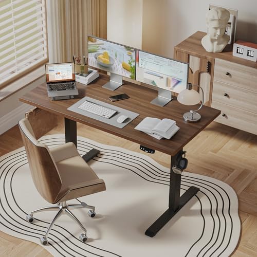 Agilestic Electric Height Adjustable Standing Desk, 48 Inch, Dark Walnut - Image 2