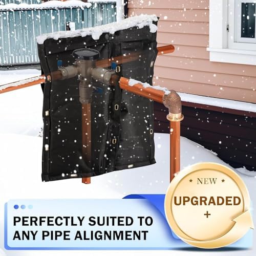 Backflow Preventer Cover 16W x 24H in Insulated Pouch, Black - Image 2