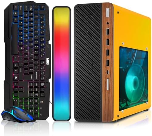HP Half Dark Desktop PC Lambo AMD Ryzen 3 Pro, 16GB RAM, 1TB SSD, Win 11 by Amazon+Renewed