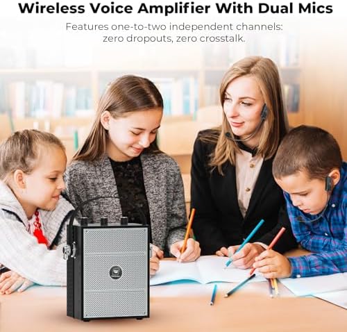 50W Voice Amplifier with 2 Mics,Microphone with Speaker - Image 7