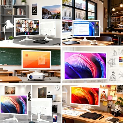 19-inch Full HD 75Hz Compact Slim Laptop Monitor, White, 2Pack for PCs and Desktops, HD 1440 x 900p, Anti-Glare, LED Display, VGA/HDMI Ports - Image 6
