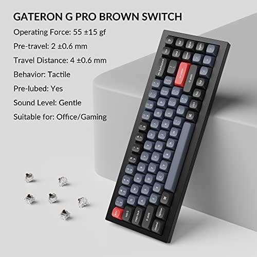 Keychron Q7 Wired Custom Mechanical Keyboard, 70% Layout QMK/VIA Programmable Macro with Hot-swappable Gateron G Pro Brown Switch Double Gasket Compatible with Mac Windows Linux (Black - New) - Image 5