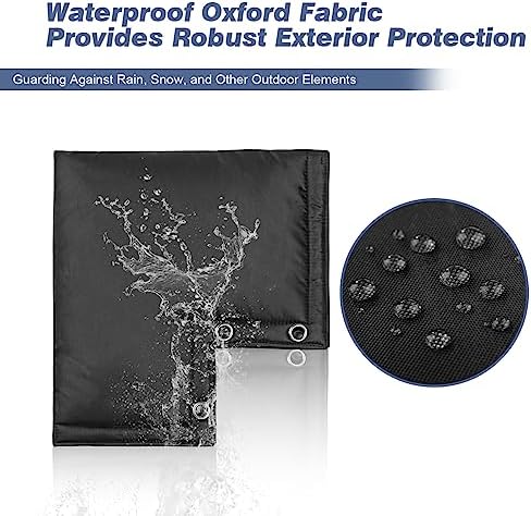 Insulated Backflow Preventer Cover- All-Season Pressure Vacuum Breaker Protection Pouch- Ideal for Water Wells and Sprinkler Valves- Shields from Sun & Freezing Temperatures- 12''W x 13''H (Black) - Image 3