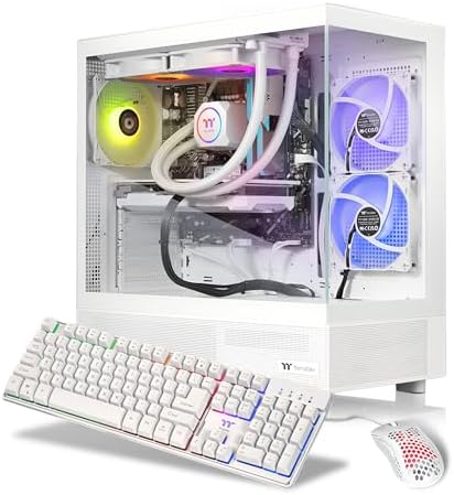 Thermaltake LCGS View 7896XS-270 Gaming Desktop (AMD Ryzen™ 7 7800X3D, ToughRam 32GB DDR5 6000MT/s RGB Memory, AMD Radeon™ RX 9060 XT 16GB, 1TB NVMe M.2, WiFi, Windows 11) V27S-B65K-96X-LCS by Unknown