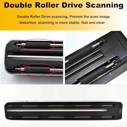 Portable Handheld Scanner Included 16G SD Card, Wand Scanner for A4 Documents Pictures Pages Texts Receipts Books Up to 1050DPI, Colorful LCD Display, Uploads Via USB Cable, No Driver - Image 3