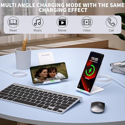 Wireless Charging Phone Stand,15W Wireless Charger Station with 20W Adapter - Image 7