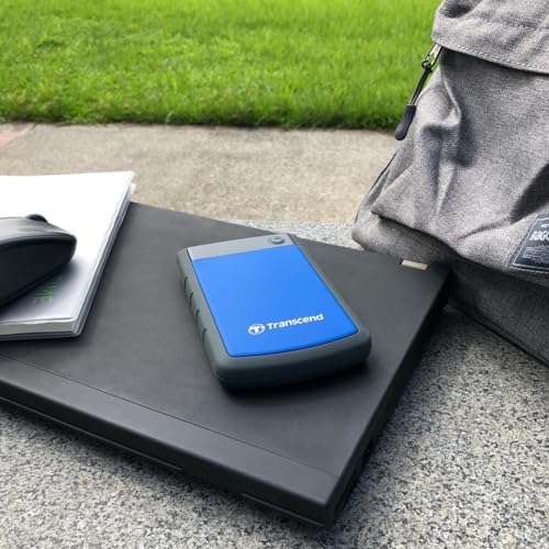 Transcend 4TB StoreJet 25H3 Rugged Portable HDD, One Touch Backup - Image 3