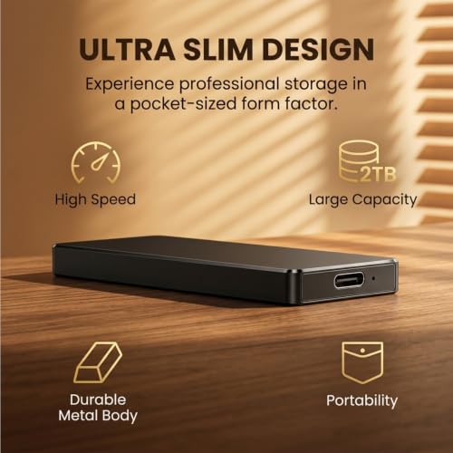 External Solid State Drive 1TB Portable USB 3.0 (1, Black) - Image 3