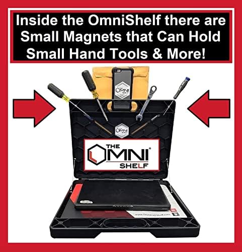 The OmniShelf Portable Workstation, Magnetic Toolbox, Laptop Stand w/ 50 lb Capacity, Hands Free Workstation, Attach to HVAC, Trucks, Walls, Poles etc. (Model # OSO1 - Magnets) - Image 6