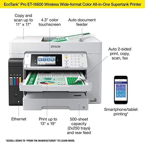 Epson EcoTank Pro ET-16600 Wireless All-in-One Wide-Format Tank Printer - Image 4