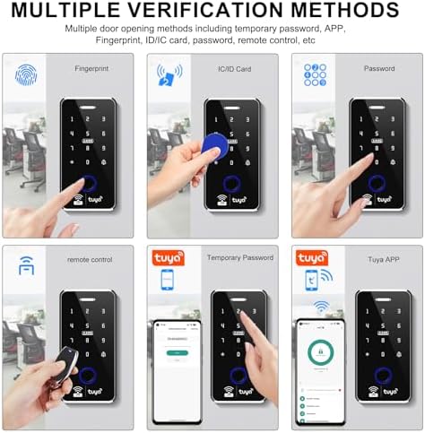 WiFi TUYA Security Access Control System Kit: Waterproof, Fingerprint, Password, RFID Keyboard Lock, NC Cathode Lock Electric Lock, Smart Remote Door Opener, App WG26 Doorbell, Sensor Switch - Image 3
