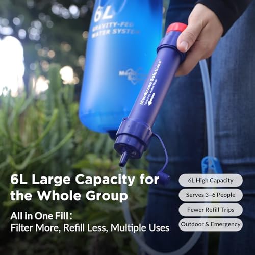 Membrane Solutions 6L Gravity Water Filter Pro for Group Camping - Image 2