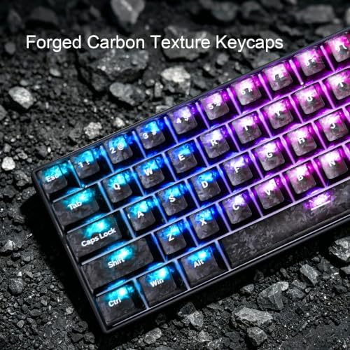 MageGee Portable 60% Mechanical Gaming Keyboard, MK-Box RGB Backlit Compact 68 Keys Mini Wired Office Keyboard with Red Switch for Windows Laptop PC Mac - Black Carbon Fiber - Image 5