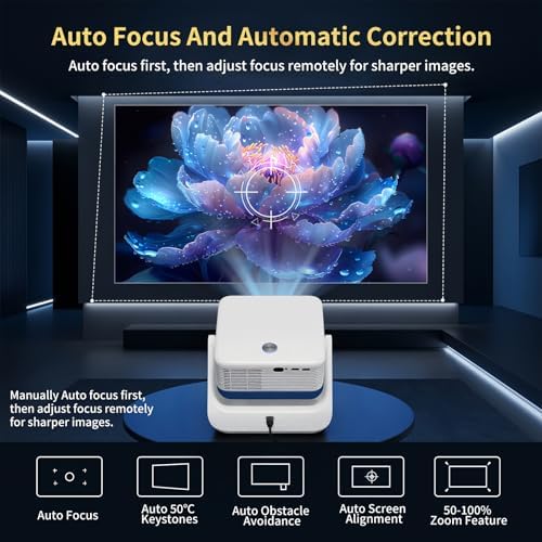 Projector with WiFi and Bluetooth，Home Theater Movie Room Video Projector - Image 4