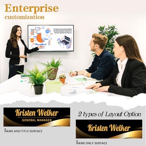 Custom Office Name Plate for Desk - Desk Name Plate Personalized Gifts for Coworkers, Boss, Employees, Teacher, Nurse - Office Desk Decor for Women Men - Employee Appreciation Gifts (Black Gold) - Image 4