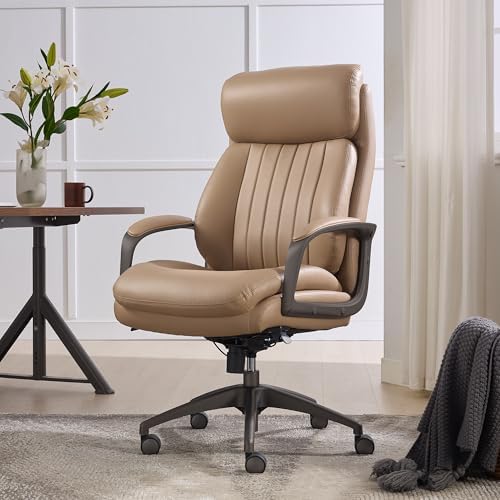 La-Z-Boy High-Back Ergonomic Office Chair, AIR Lumbar Support Leather Chair - Image 2