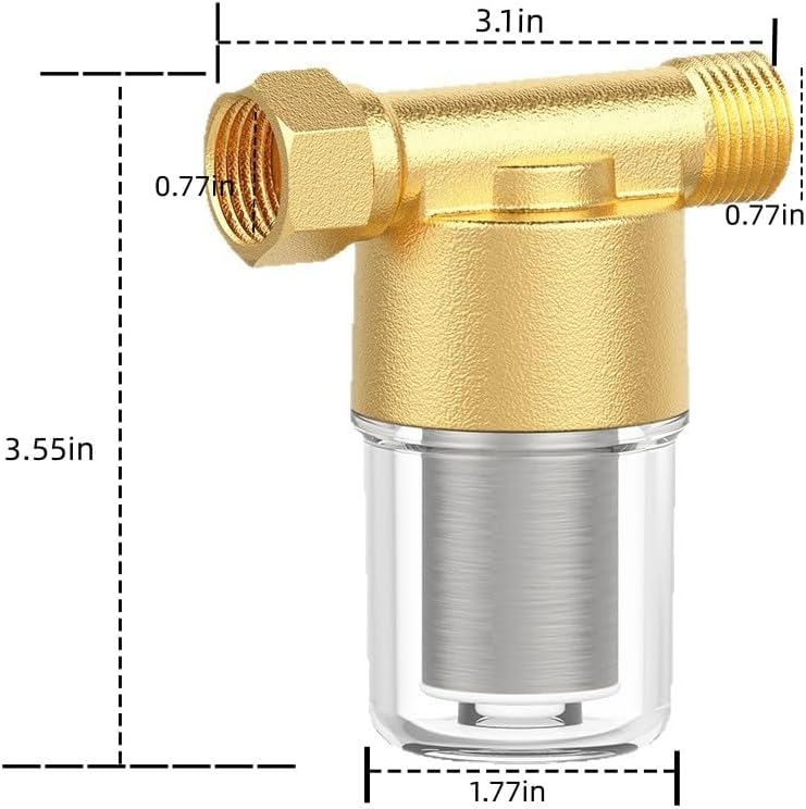 FA20 Brass Washer Water Filters, 40 Micron Reusable Sediment Filter, - Image 2