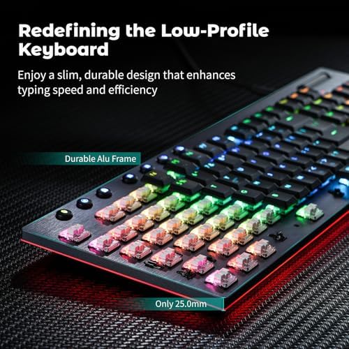 Hexgears GK1702 Wireless Ultra-Thin Gaming Keyboard - Clicky - Image 4